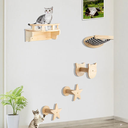 Wall-mounted Cat Climbing