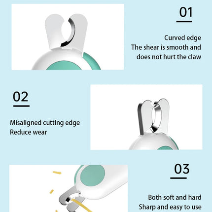 EDA Nail Clipper Cutter cat/dog (+LED light)
