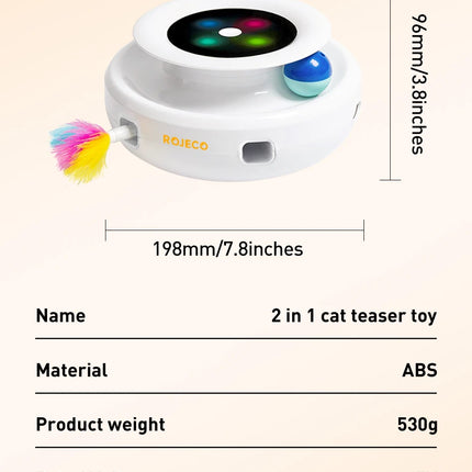 ROJECO 2 in 1 Smart Cat Toy