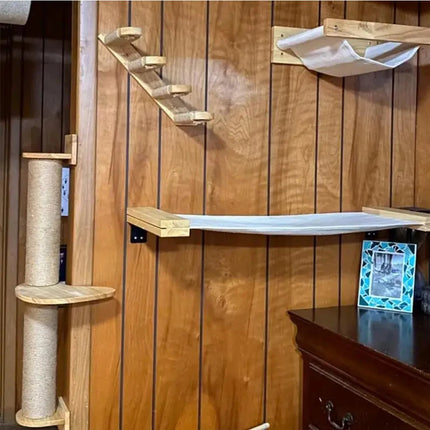 Wall-mounted Cat Climbing