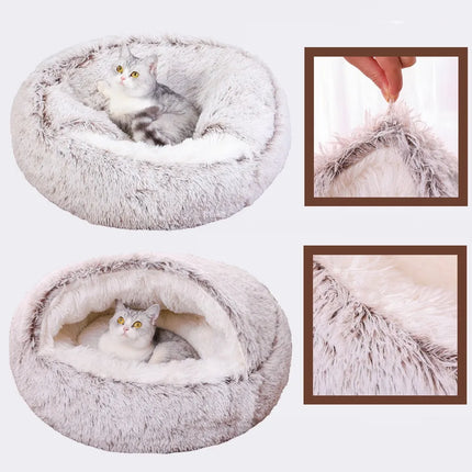Plush Pet Cat Bed