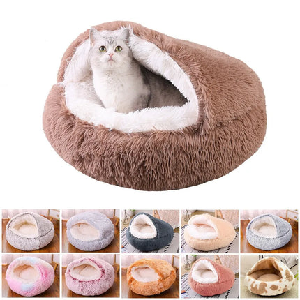 Plush Pet Cat Bed