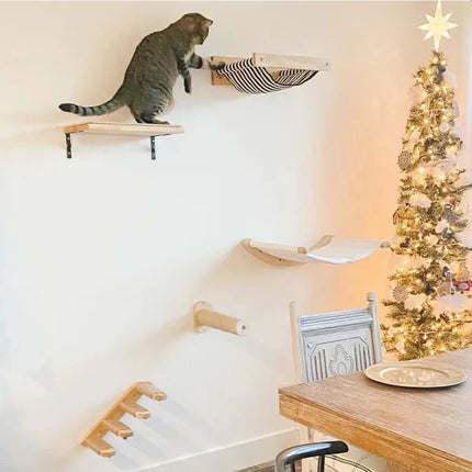 Wall-mounted Cat Climbing