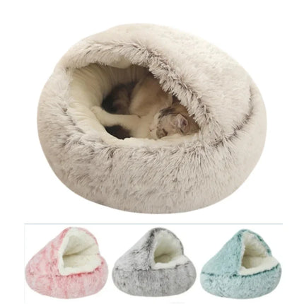 Plush Pet Cat Bed